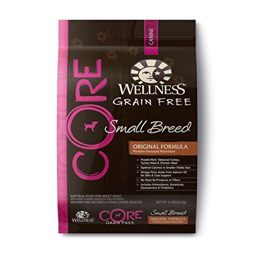Wellness CORE Natural Dry Grain Free Small Breed Dog Food, Turkey & Chicken, 12-Pound Bag