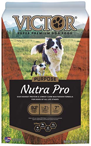 VICTOR Super Premium Dog Food – Purpose - Nutra Pro – Gluten Free, High Protein Low Carb Dry Dog Food for Active...