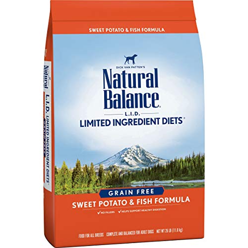 Natural Balance L.I.D. Limited Ingredient Diets Dry Dog Food, Sweet Potato & Fish Formula, 26 Pounds, Grain Free