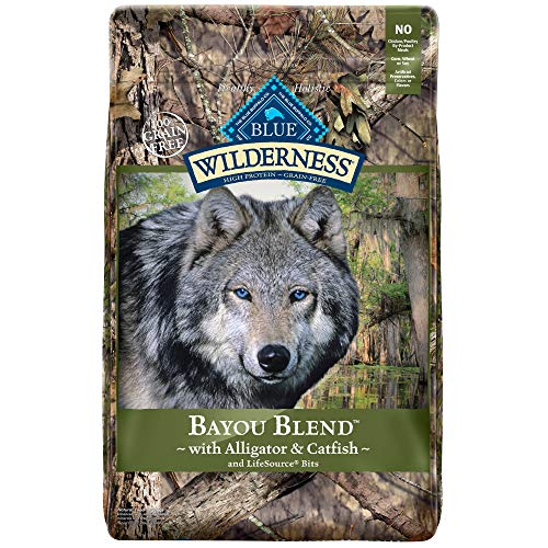 Blue Buffalo Wilderness Bayou Blend High Protein Grain Free, Natural Dry Dog Food with Alligator & Catfish 22-lb