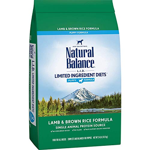 Natural Balance L.I.D. Limited Ingredient Diets Dry Dog Food, Lamb & Brown Rice Puppy Formula, 24 Pound