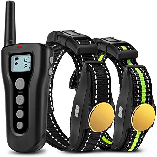 Bousnic Dog Training Collar 2 Dogs Upgraded 1000ft Remote Rechargeable Waterproof Electric Shock Collar with Beep...