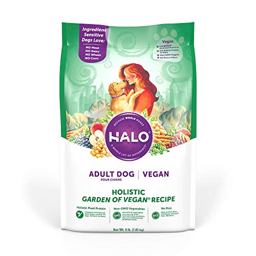 Halo Garden of Vegan Adult Dry Dog Food, Plant-Based, 4-Pound Bag