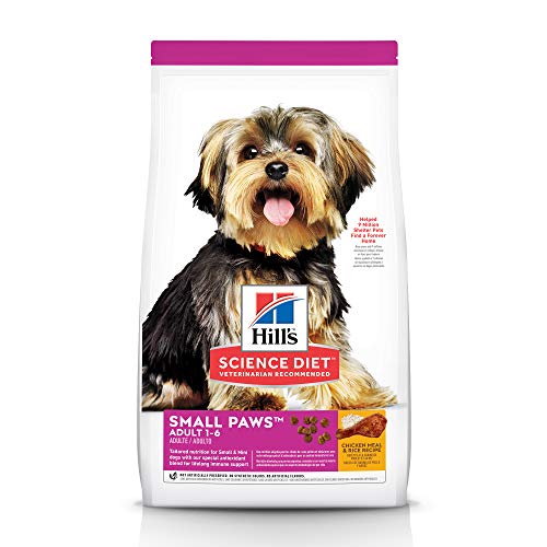 Hill's Science Diet Dry Dog Food, Adult, Small Paws for Small Breed Dogs, Chicken Meal & Rice, 4.5 lb. Bag