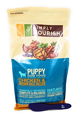 Simply Nourish Puppy Dry Dog Food - Natural, Chicken & Brown Rice, 6lbs and Especiales Cosas Mixing Spatula