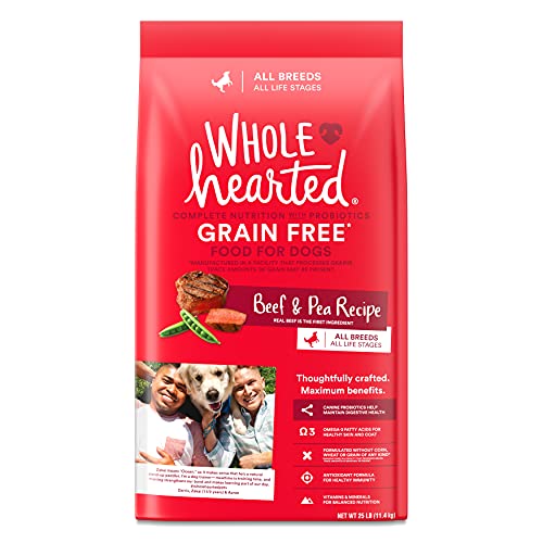 Petco Brand - WholeHearted Grain Free All Life Stages Beef & Pea Formula Dry Dog Food, 25 lbs.