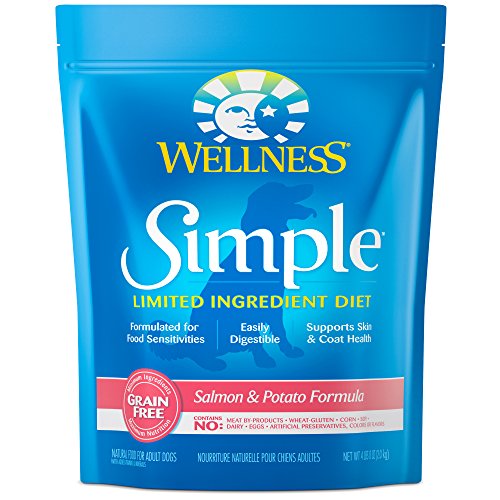 Wellness Simple Natural Grain Free Dry Limited Ingredient Dog Food, Salmon & Potato, 4.5-Pound Bag
