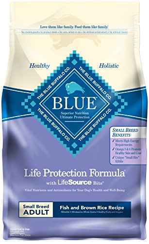 Blue Buffalo Life Protection Formula Natural Adult Small Breed Dry Dog Food, Fish and Brown Rice 6-lb